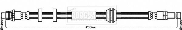 BORG & BECK stabdžių žarnelė BBH8374